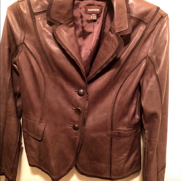 DANIER genuine leather jacket, Brown, size M/M - Picture 1 of 7